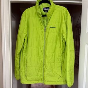 Patagonia Snowshot Jacket Large Green Full Zip Insulated Outerwear